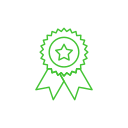 Icono de medalla representando excelencia medica