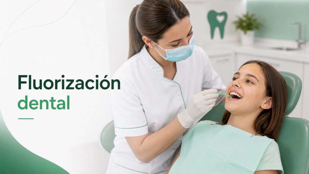 Fluorización dental para prevenir caries y fortalecer el esmalte